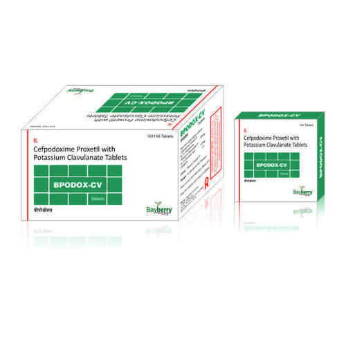 Cefpodoxime Proxetil- 200mg With Potassium Clavulanate 125mg Tab., Packaging Size: 10x1x6