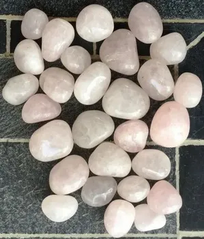 Pink Pebble Stone Rose Quartz Semi Precious Pebbles, For Decoration, Interior, Dimensions: 15-40mm