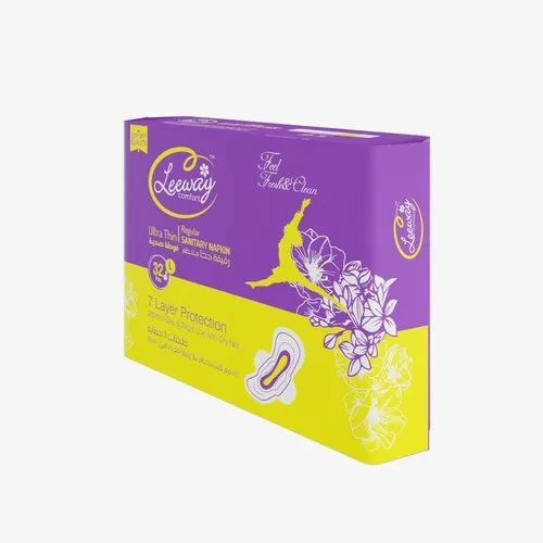 Ultra-Thin Plain Leeway Ultra Thin Disposable Sanitary Napkin, Size: Large, Packaging Size: 32 Pieces