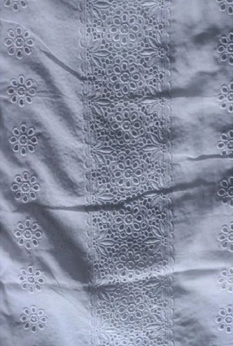 Mesh Hakoba White Embroidered From Hakoba Cotton Fabric