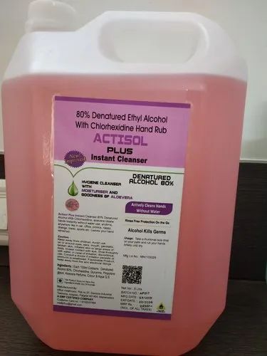 Actisol Plus Instant Cleanser 80% Alcohol  5  Ltr