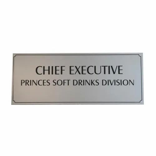 Brass & Steel Golden & Silver Name Plate, Size/Dimension: 3x1 Inch