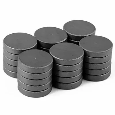 Disc 15mm Dia Permanent Ferrite Magnets, Thickness (mm): 4mm, Y 30 (C5)