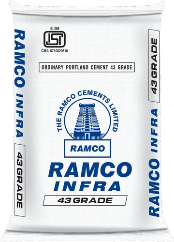 Ramco Infra OPC 43 Cement, Packaging Type: HDPE Sack Bag