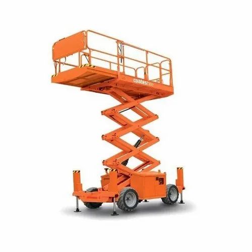 Diesel Operated Scissor Lift Rental Service, Lift Height: 90 Feet