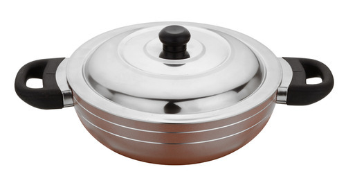 Marlex Non Stick - Kadhai with Stainless Steel Lid - 2.6 MM