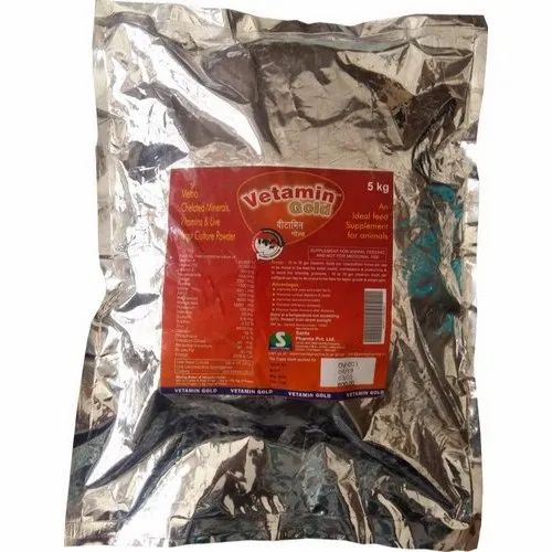 Santa Pharma 5 Kg Vitamin Gold Animal Feed Supplement, Packaging Type: Packet