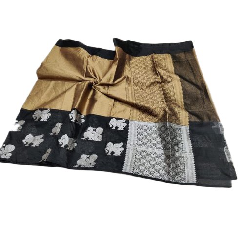 Party Wear Tissue Silk Jacquard Saree, 6.3 m (with blouse piece), Machine Made