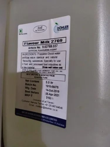 Milk 2769 flavour for bakery application, For Biscuits And Cakes, Packaging Size: 5 Ltr