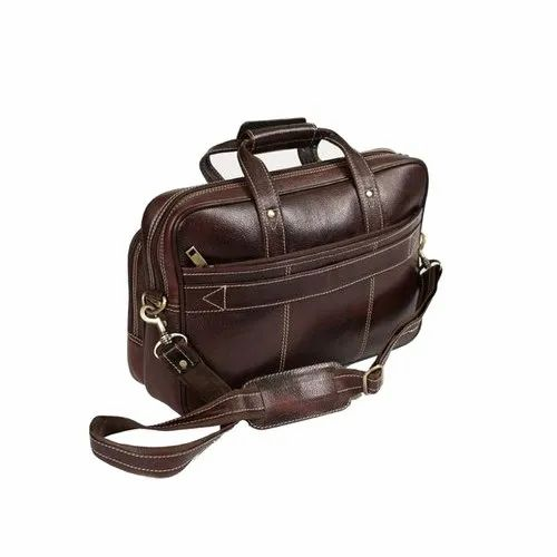 Shoulder Bag Plain KLH Brown Leather Bag