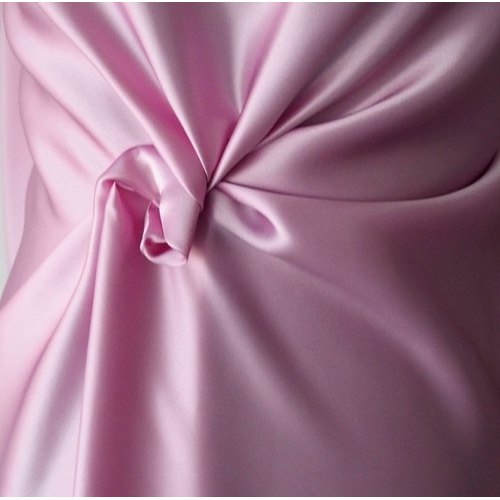 Pink Satin Plain Fabric, Packaging Type: Plastic Bag