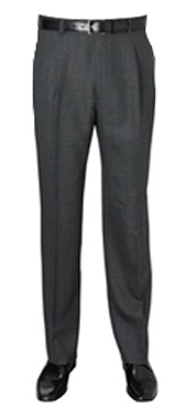 Dark Grey Pleated Trousers Uniform Trouser Mens Single Pleat