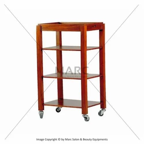 Brown Wood Magna Spa Trolley, For Salon