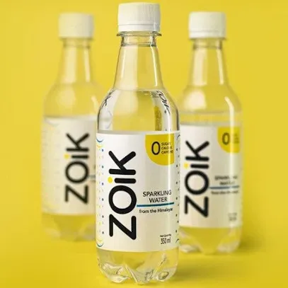 ZOiK Sparkling Water (350ml each) Pack of 9