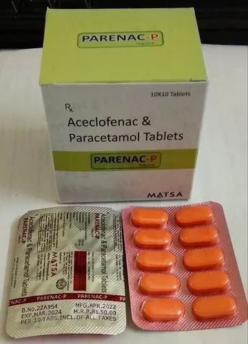 Acelcofenac And Paracetamol Tablet