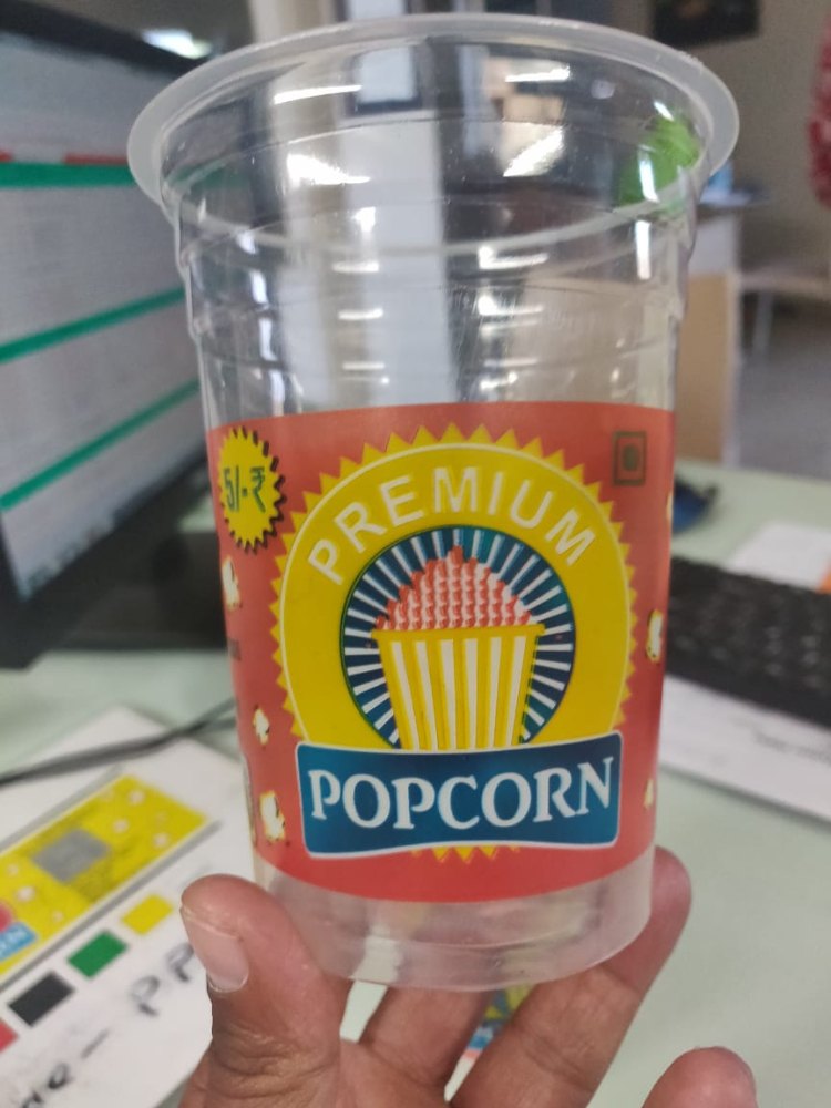 6 Colour Printing Possible Plastic 600ML Popcorn CUP, For Packaging