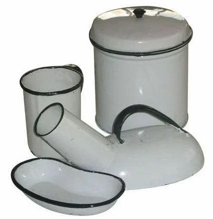 Vitreous Enamel Jar, Urinal Mug and Kidney Tray