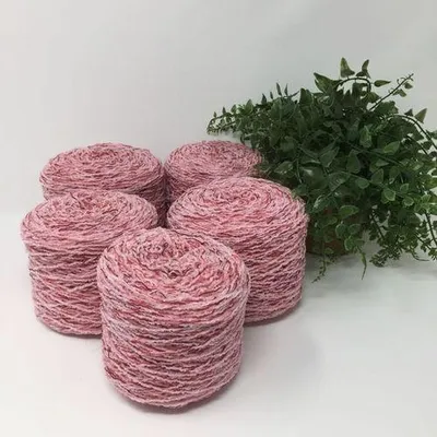 Pink Polyester Chenille Yarn