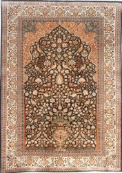 Bird Tree Kashmir Silk Carpet