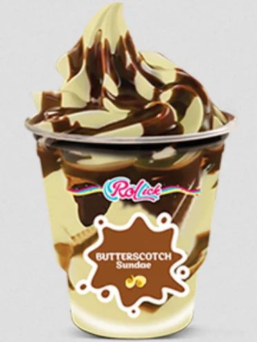 Rollick Butterscotch Ice Cream, Packaging Type: Glasses