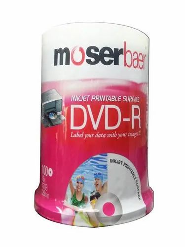 DVD R Inkjet Printable 100 Cakebox