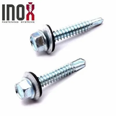 INOX Mild Steel Hexagonal Head Self Drilling Screw, Surface Finish: White Zinc Galvanized, Size: 5.5 mm X 90 mm