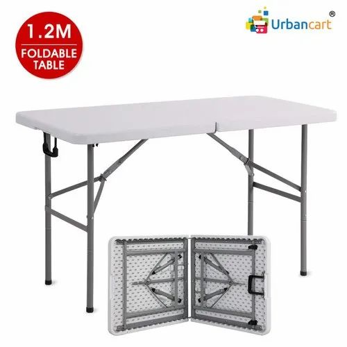 Portable ABS Patio Folding Table with Carrying Handle and Adjustable Height