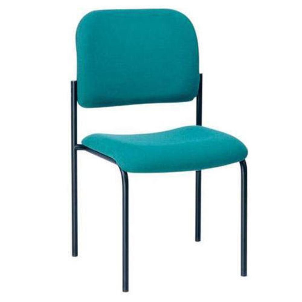 Mild Steel Blue Visitor Chair, Without Armrest