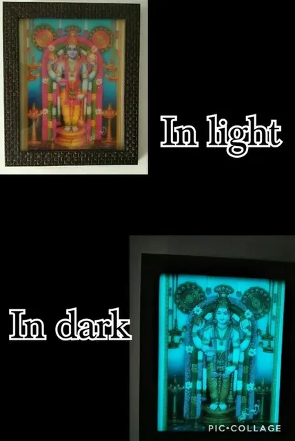 Glow in the dark Photo Frame Vishnu ji