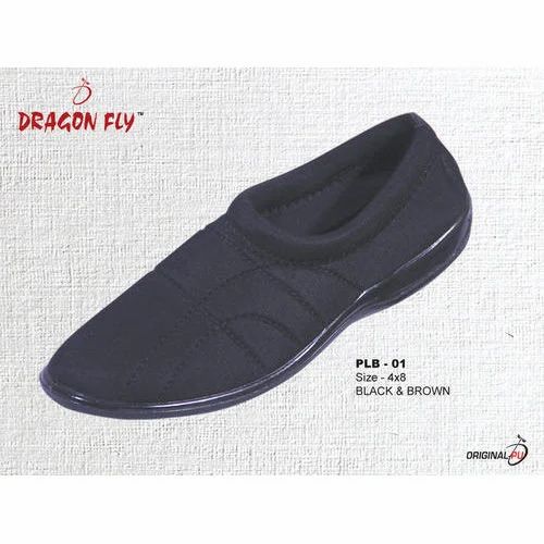 Daily Usage Black Ladies Casual Shoes, Size: 3-8