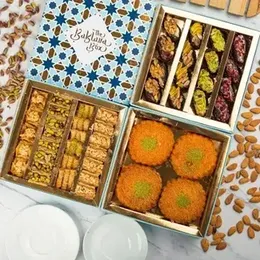 Assorted Baklava Box (500gm) + Assorted Kunafa (4 pieces) + Assorted Flavoured Dates (16 pieces)