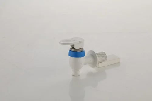Plain White and Blue Manual Plastic RO Tap