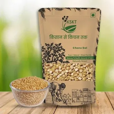 Yellow KSKT Organic Chana Dal, Uttar Pradesh, High in Protein