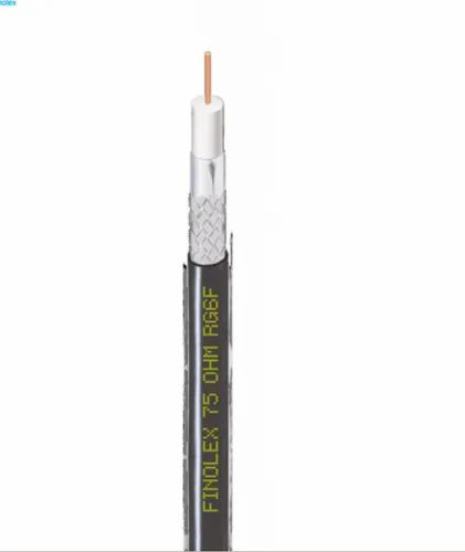 Finolex RG-6 Copper Jel Fld Coaxial Cable Blk 305m