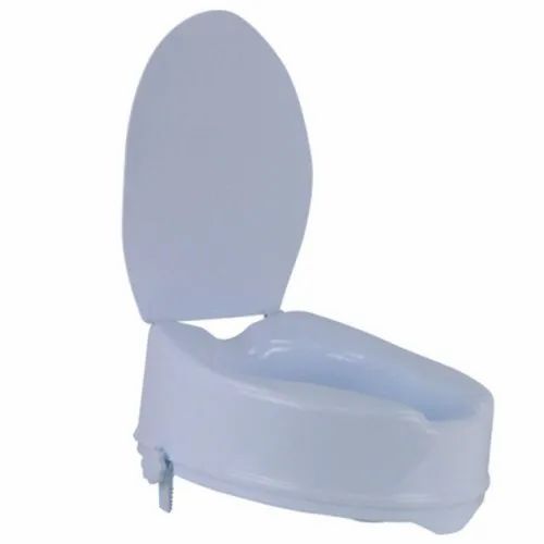 Open Front White Entros SC7060D-6 Raised Toilet Seat with Lid (Whte), For Home, Size/Dimension: 35 X 48 X 16 Cm