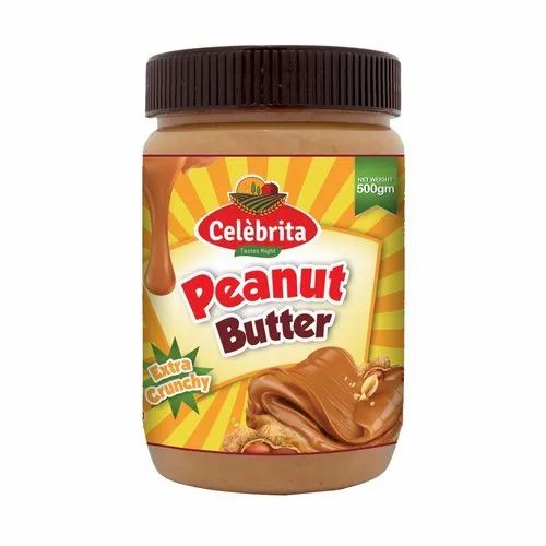 Celebrita Crunchy Peanut Butter 500 gm, Packaging Type: Carton, Quantity Per Pack: 12