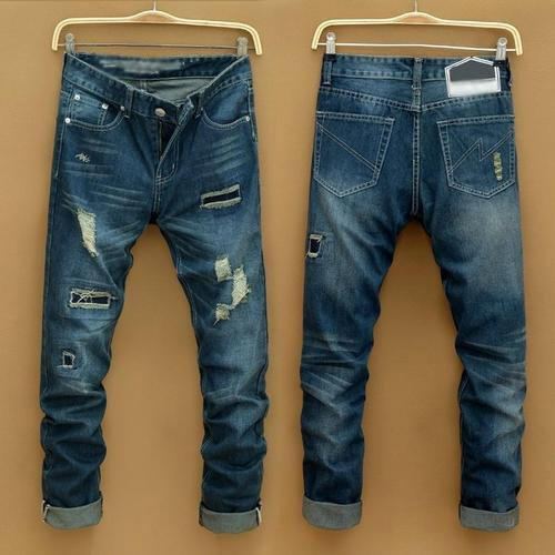 Mens Denim Ripped Stretchable Jeans, Size: 28 to 38