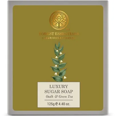 Forest Essentials Luxury Sugar Soap Oudh & Green Tea 125g