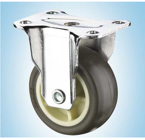 6X2 Rubber Fixed Caster, Load Capacity: 100-500kg