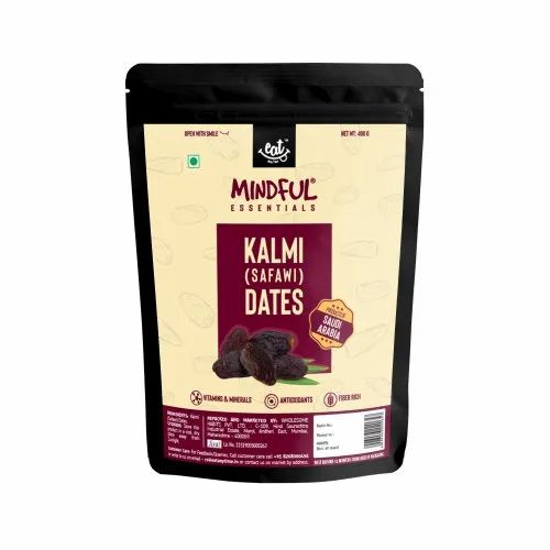 Eat Anytime Mindful Kalmi (Safawi) Dates, Packaging Size: 400 G