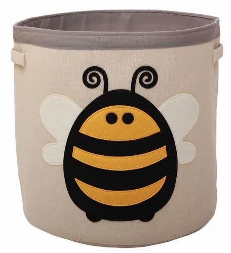 Boxmantra Laundry Toy Storage Basket Bee Large