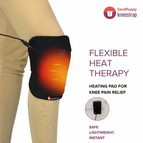 Black SandPuppy Kneestrap - Electric Heating Pad For Knee Pain Relief