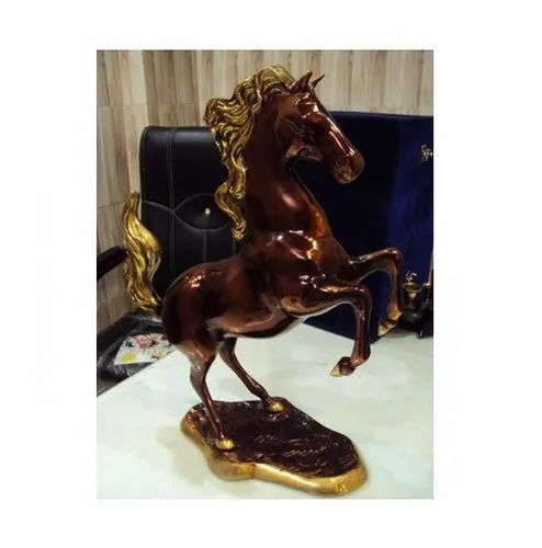 Brass Horse Statue, for Interior Decor