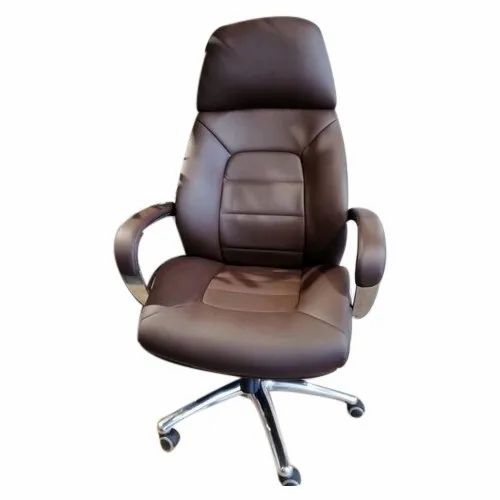 Brown Leatherette Leather Office Chair