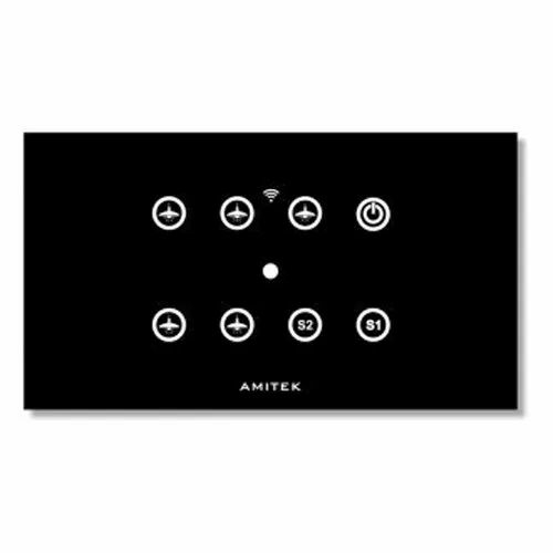 Black Wireless Amitek 4 Module Retrofit Smart Touch Switches, 2M, 5A