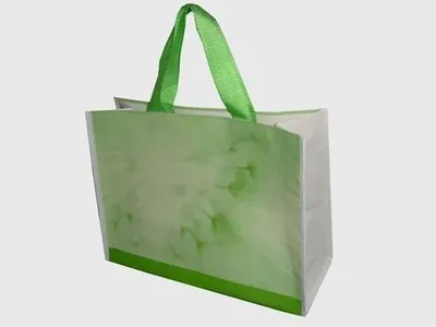 Green Rectangular Polypropylene Woven Bag, Storage Capacity: 5 Kg