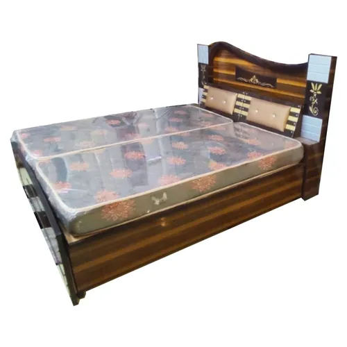 Teak Wooden Double Bed, With Storage