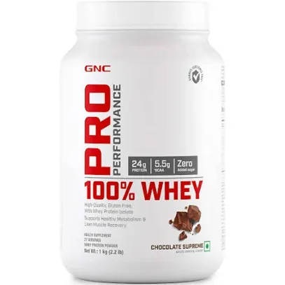 GNC Pro Performance 100% Whey Protein, 2.2 lb Chocolate Supreme