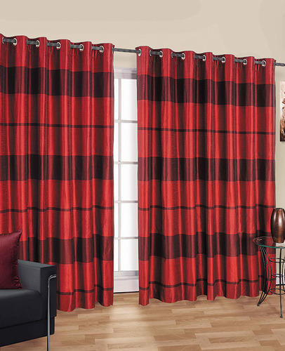 Manhattan Red Stripes Curtains