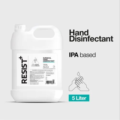 RESIST+ IPA Hand Sanitizer, Packaging Type: HDPE Can, Packaging Size: 5 L